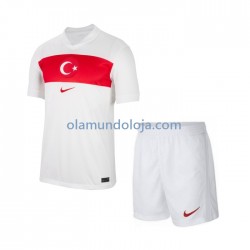 Camisola Turquia Criança Equipamento Primeiro Euro 2024 Manga Curta